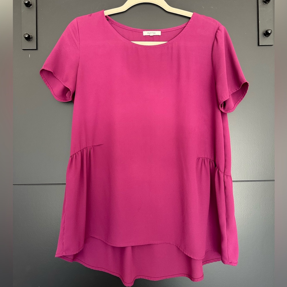 Purple flowy blouse